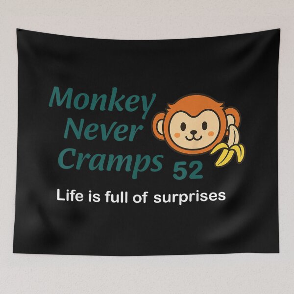 Item preview, Funny Cute Monkey Never Cramps Fifty Two Banana Motivational Graphic Tee Design designed and sold by Capisedo.