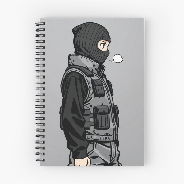 Item preview, Fashion - Man in Grey Puffer Vest Balaclava Cargo Streetwear Anime designed and sold by AnimeShin.