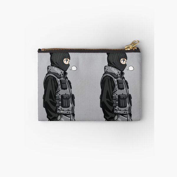 Item preview, Fashion - Man in Grey Puffer Vest Balaclava Cargo Streetwear Anime designed and sold by AnimeShin.
