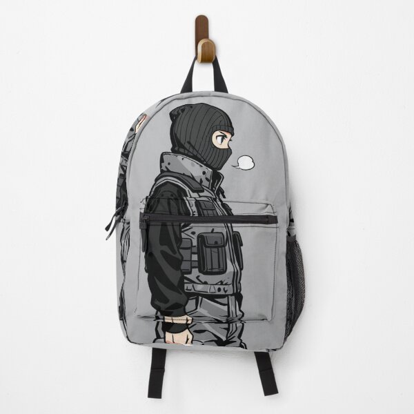 Item preview, Fashion - Man in Grey Puffer Vest Balaclava Cargo Streetwear Anime designed and sold by AnimeShin.