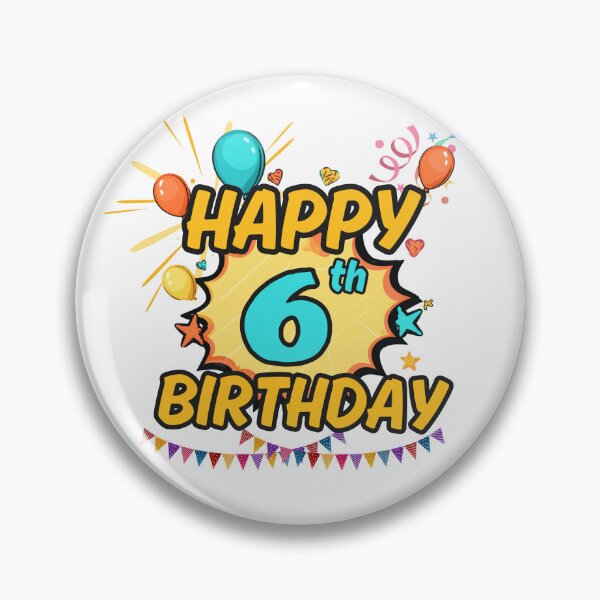 Item preview, Happy 6th Birthday Cute Design designed and sold by variant designer.