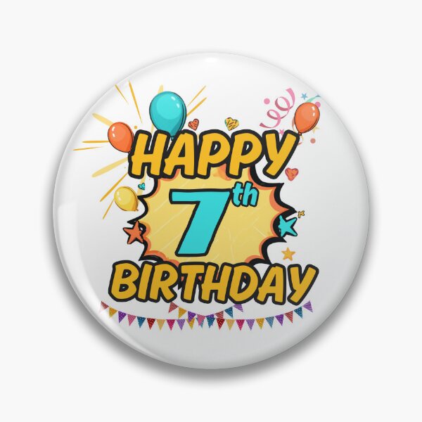 Item preview, Happy 7th Birthday Party Design designed and sold by variant designer.