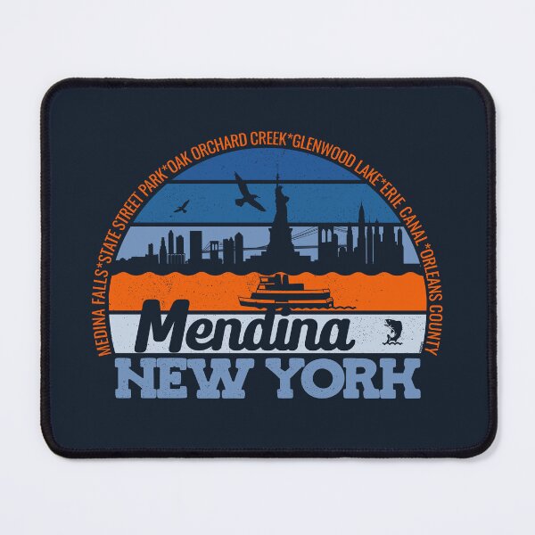 Item preview, Medina New York Sunset Retro Vintage Local Pride Logo designed and sold by CRHPOD20.