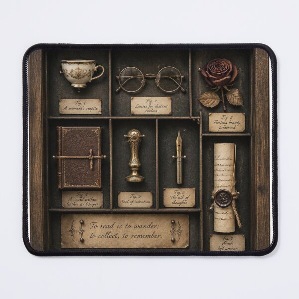 Item preview, Bibliotheca Intima Victorian Reading Artifacts Display Art designed and sold by ChamberOfBooks.