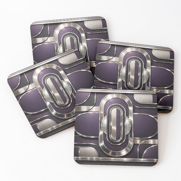 Item preview, Purple Chrome Concentric Oval Bands designed and sold by IntelliMindDesigns.