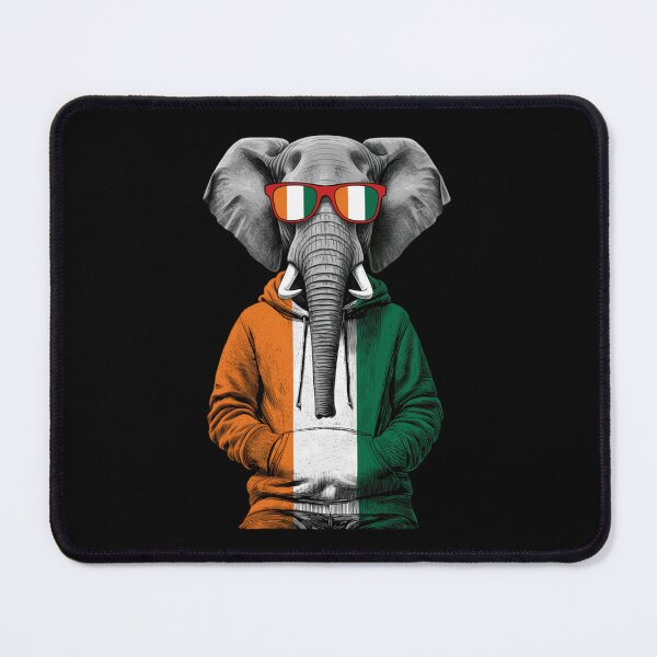 Item preview, Retro Ivory Coast Flag Elephant Wearing Sunglasses Graphic Hoodie For Football Fans designed and sold by Capisedo.