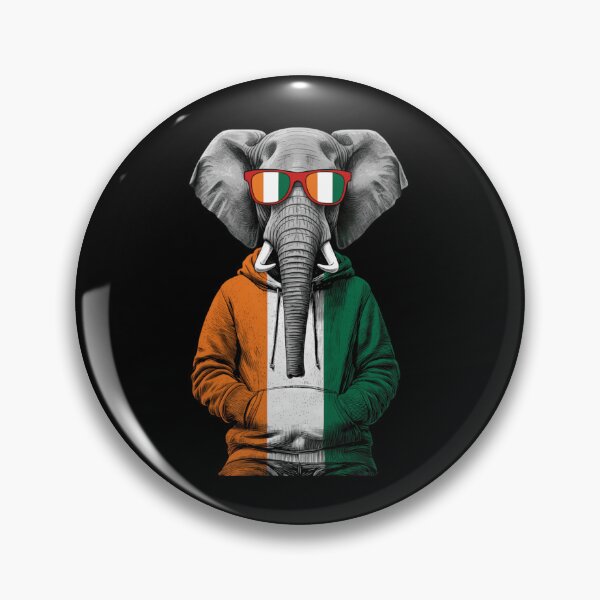 Item preview, Retro Ivory Coast Flag Elephant Wearing Sunglasses Graphic Hoodie For Football Fans designed and sold by Capisedo.