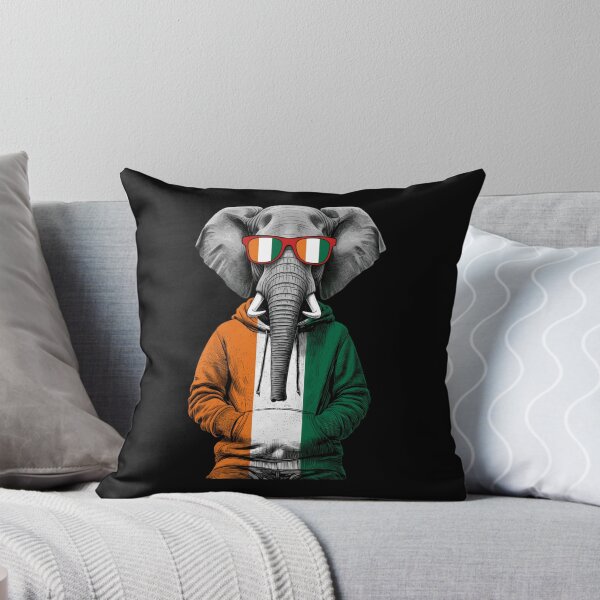 Item preview, Retro Ivory Coast Flag Elephant Wearing Sunglasses Graphic Hoodie For Football Fans designed and sold by Capisedo.