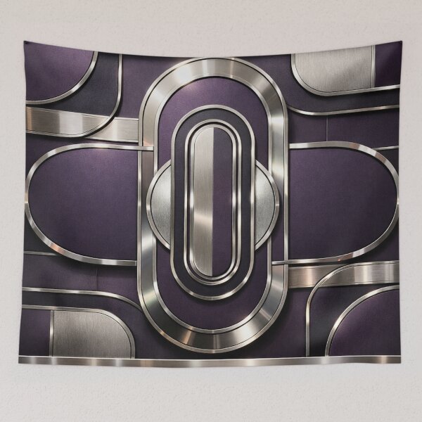Item preview, Purple Chrome Concentric Oval Bands designed and sold by IntelliMindDesigns.