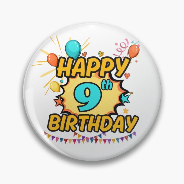 Item preview, Happy 9th Birthday Cute Design designed and sold by variant designer.