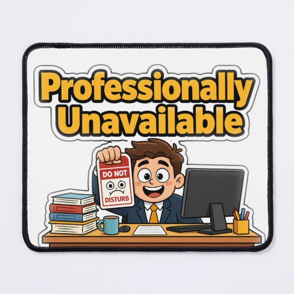 Item preview, Professionally Unavailable Funny Office Worker Remote Work Design designed and sold by KP Creative Co.