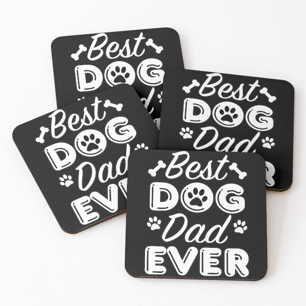 Item preview, Best Dog Dad Ever Paw Bone Typography designed and sold by Dmo3HarkoArt.