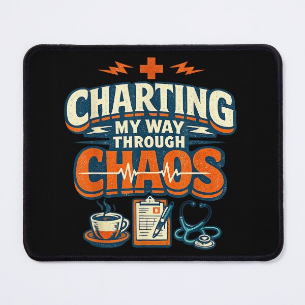 Item preview, Charting My Way Through Chaos Funny Nurse Life Coffee Stethoscope Medical Gift designed and sold by Capisedo.