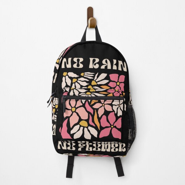 Item preview, No Rain No Flower Retro Groovy Floral Typography designed and sold by creativerooney.