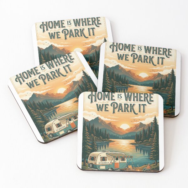 Item preview, Home Is Where We Park It – RV Life Camping Design designed and sold by PGRprint.