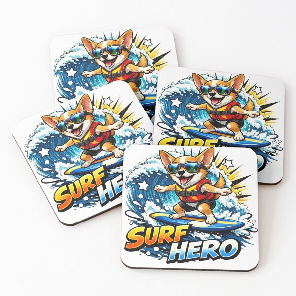 Item preview, Surf Hero – Cool Corgi Ride designed and sold by ivodanivan.
