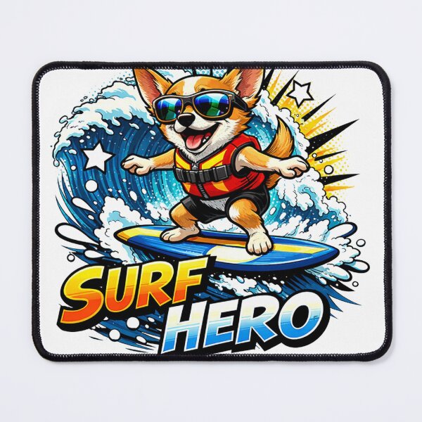 Item preview, Surf Hero – Cool Corgi Ride designed and sold by ivodanivan.