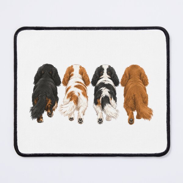 Item preview, Cavalier King Charles Spaniel Walking Together – Four Cavalier Colors Dog Lover Gift designed and sold by SakuraWaStyle.
