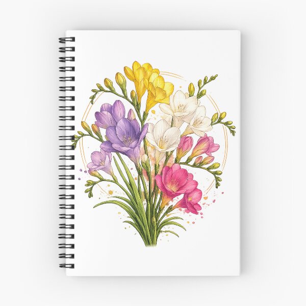 Item preview, Colorful Freesia Bouquet – Vintage Botanical Floral Art designed and sold by Clothes With Smiling Animals Walt Gral.