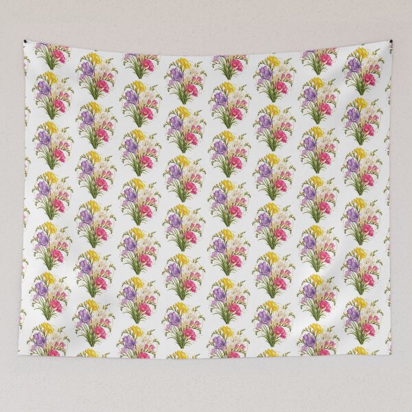 Item preview, Colorful Freesia Bouquet – Vintage Botanical Floral Art designed and sold by Clothes With Smiling Animals Walt Gral.
