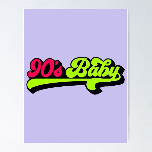 Item preview, Nineties Baby Typography Neon Retro Vintage designed and sold by AstronautMerch.