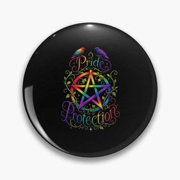 Item preview, Rainbow Pride Protection Pentagram Witchy Wiccan LGBT Birds Aesthetic Graphic Art designed and sold by Capisedo.