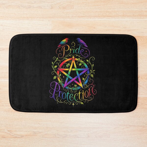 Item preview, Rainbow Pride Protection Pentagram Witchy Wiccan LGBT Birds Aesthetic Graphic Art designed and sold by Capisedo.