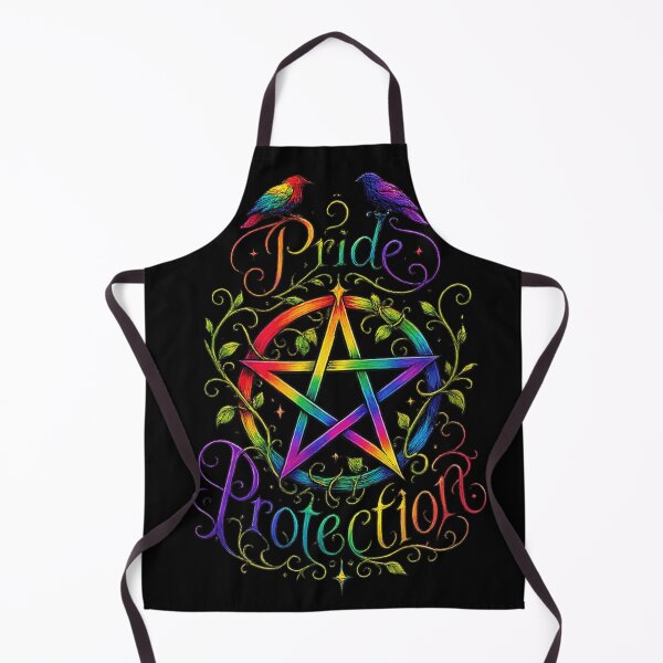 Item preview, Rainbow Pride Protection Pentagram Witchy Wiccan LGBT Birds Aesthetic Graphic Art designed and sold by Capisedo.