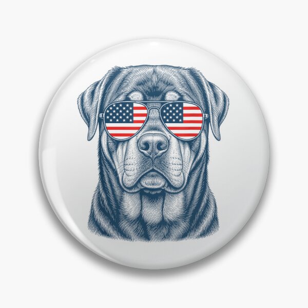 Item preview, Patriotic Rottweiler Dog Wearing American Flag Sunglasses Military Guard Dog Lover designed and sold by Capisedo.