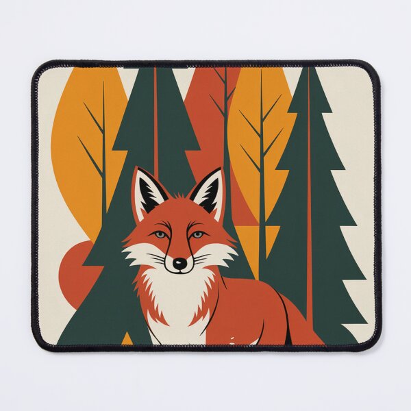 Item preview, Retro Fox, Mid-Century Modern Art Print, Autumn Forest Wall Decor designed and sold by LatentGoods.