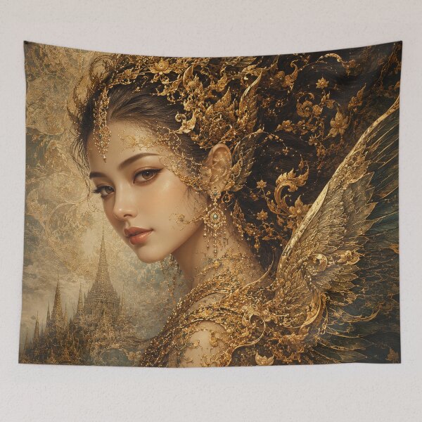 Item preview, Golden Spirits of Siam: Kinnaree of Eternal Dawn designed and sold by Best-Kept.