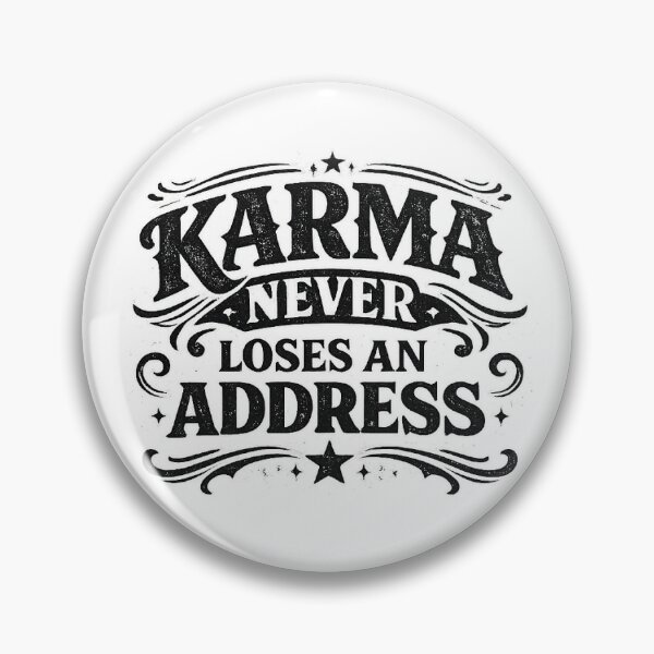 Item preview, Karma Never Loses An Address Funny Quote Design designed and sold by artesiaKT.