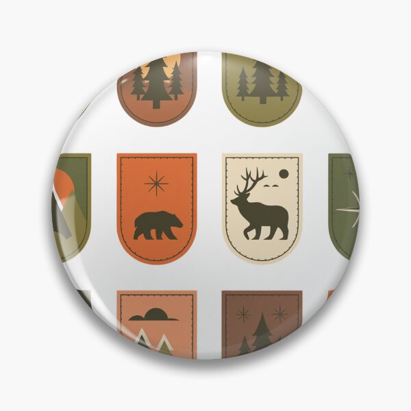 Item preview, Retro Park Badges Grid Tee, Vintage 1970s Patch Collector Gift designed and sold by LatentGoods.