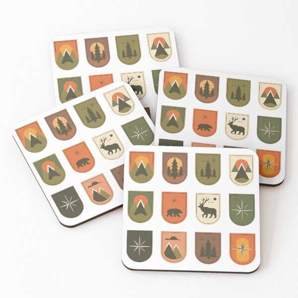 Item preview, Retro Park Badges Grid Tee, Vintage 1970s Patch Collector Gift designed and sold by LatentGoods.