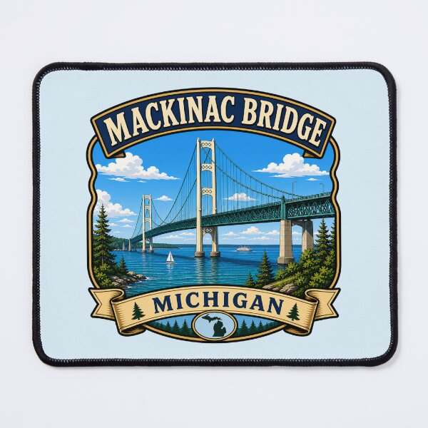 Item preview, Mackinac Bridge, Michigan designed and sold by Myra365Art.