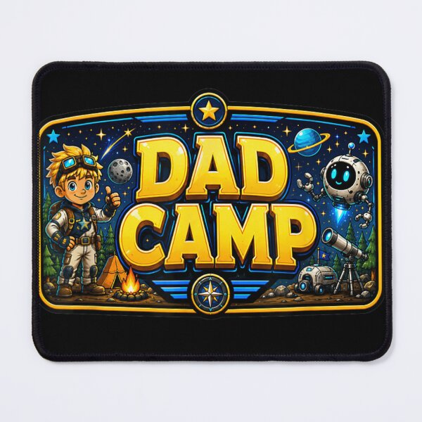 Item preview, Retro Dad Camp Space Adventure Astronomy Sci Fi Robot Camping Outdoor Design designed and sold by KrystinaGiGi.