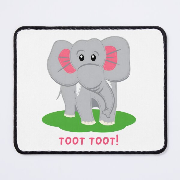 Item preview, Cute Baby Elephant Cartoon – Playful Jungle Animal Art designed and sold by ROARSOME DESiGNS.