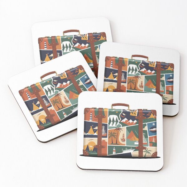 Item preview, Vintage Suitcase Travel Sticker Tee, Wanderlust Gift for Travelers designed and sold by LatentGoods.