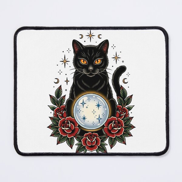 Item preview, Vintage Fortune Teller Cat Tattoo Art designed and sold by Spiritualwall.