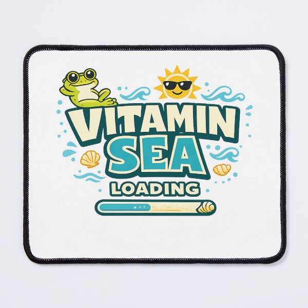 Item preview, Vitamin Sea Loading Frog Funny Summer Beach Shirt Vacation Tee Frog Lover Gift Relatable Holiday Shirt designed and sold by Moss & Mellow.