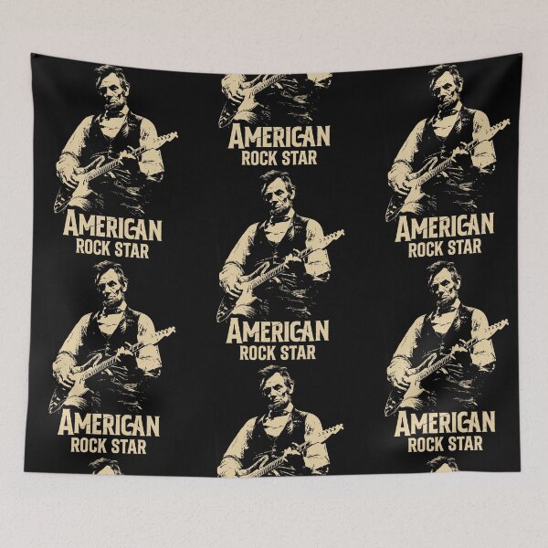 Item preview, American Rock Star Funny Abraham Lincoln Playing Guitar Design designed and sold by phoebelevine.