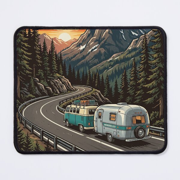 Item preview, Adventure Is Calling – Mountain Road Trip Camping Design designed and sold by PGRprint.