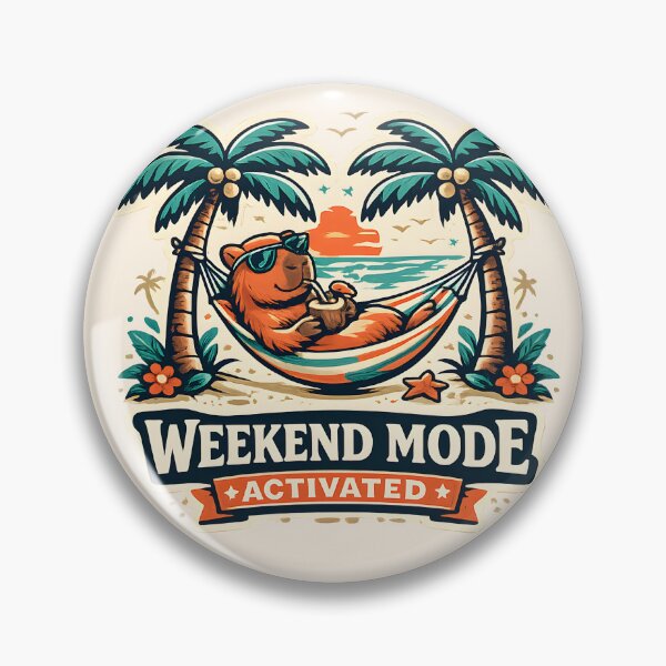 Item preview, Weekend Mode Activated Capybara Shirt – Funny Tropical Vacation Capybara Graphic Tee Retro Summer Beach Vibes designed and sold by  Artistry in Motion by MADsrecreation.