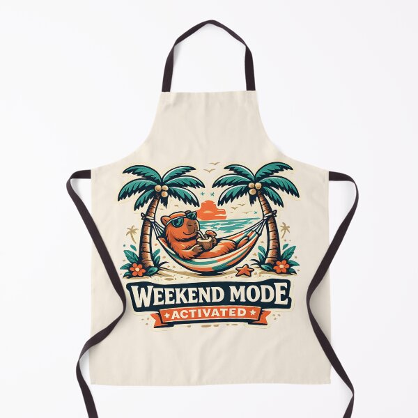 Item preview, Weekend Mode Activated Capybara Shirt – Funny Tropical Vacation Capybara Graphic Tee Retro Summer Beach Vibes designed and sold by MAD's Recreation Studio.
