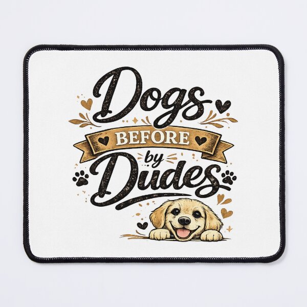 Item preview, Dogs before dudes with golden retriever designed and sold by Side Quest Co..