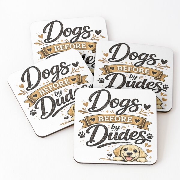 Item preview, Dogs before dudes with golden retriever designed and sold by Side Quest Co..