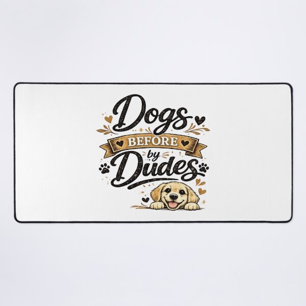Item preview, Dogs before dudes with golden retriever designed and sold by Side Quest Co..