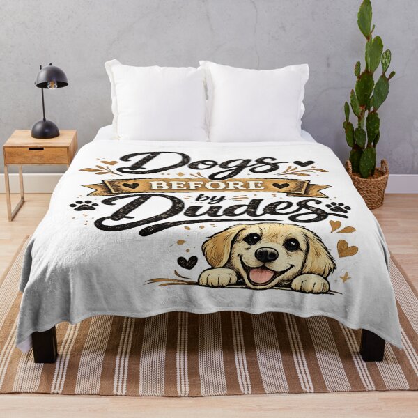 Item preview, Dogs before dudes with golden retriever designed and sold by Side Quest Co..