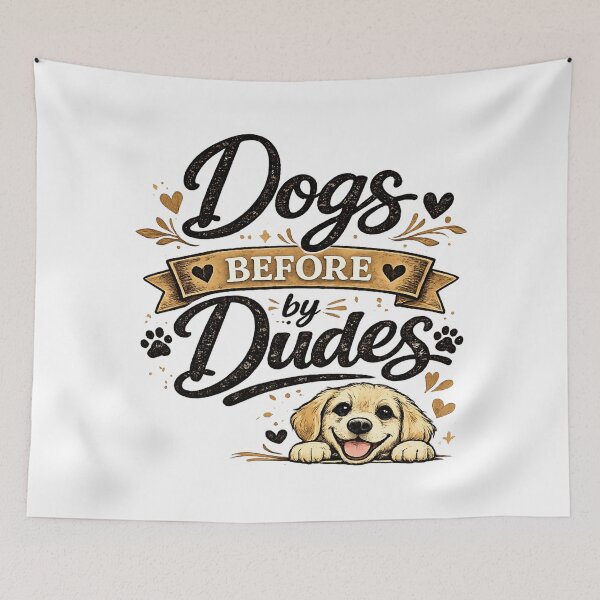 Item preview, Dogs before dudes with golden retriever designed and sold by Side Quest Co..