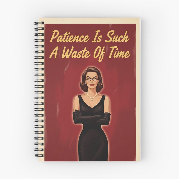 Item preview, Funny Vintage Patience Is Such A Waste Of Time Retro Sarcastic Gift For Her designed and sold by Retro-Anime9.